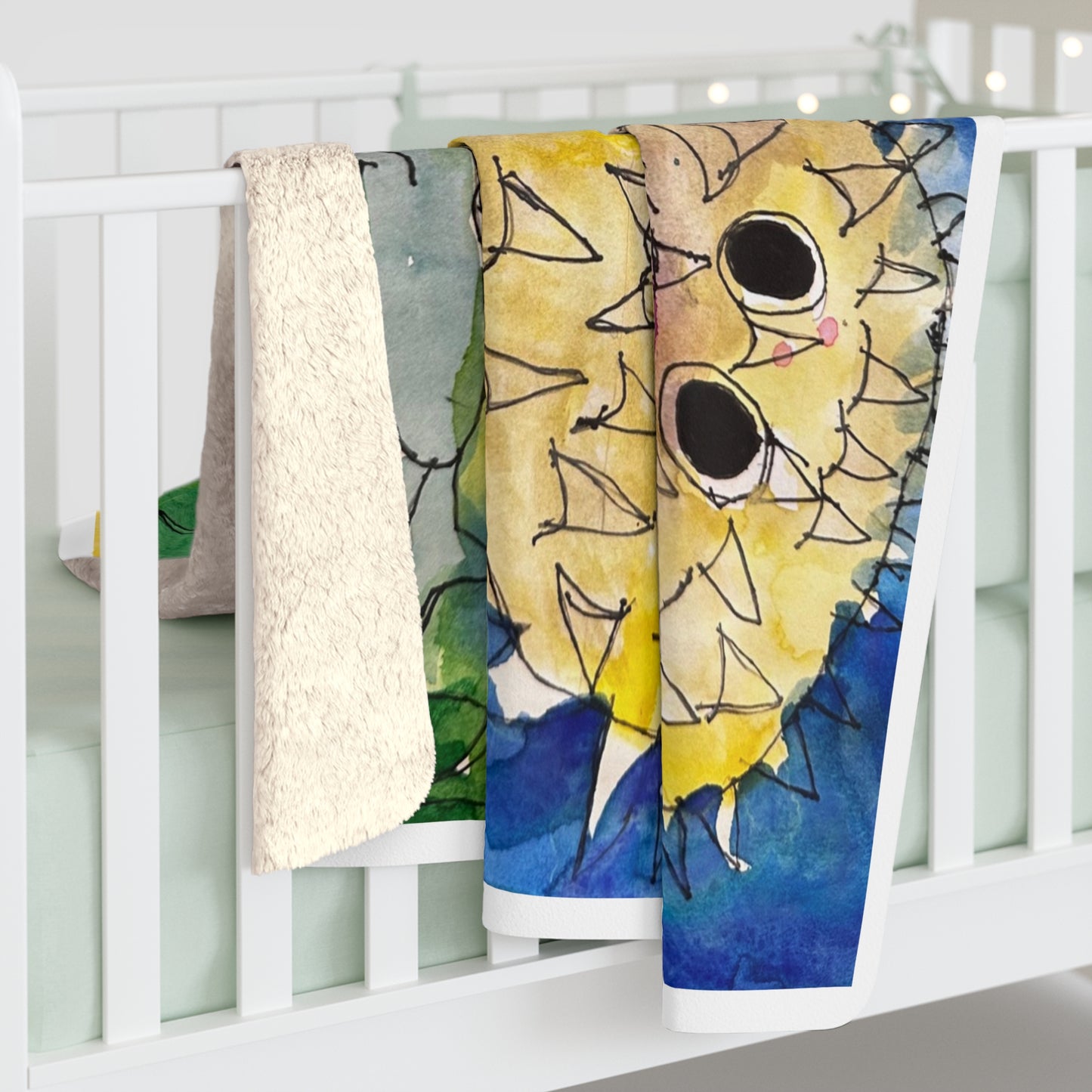 Colin's Puffer - Original Blanket. Colorful Sherpa Blanket for Cozy Living