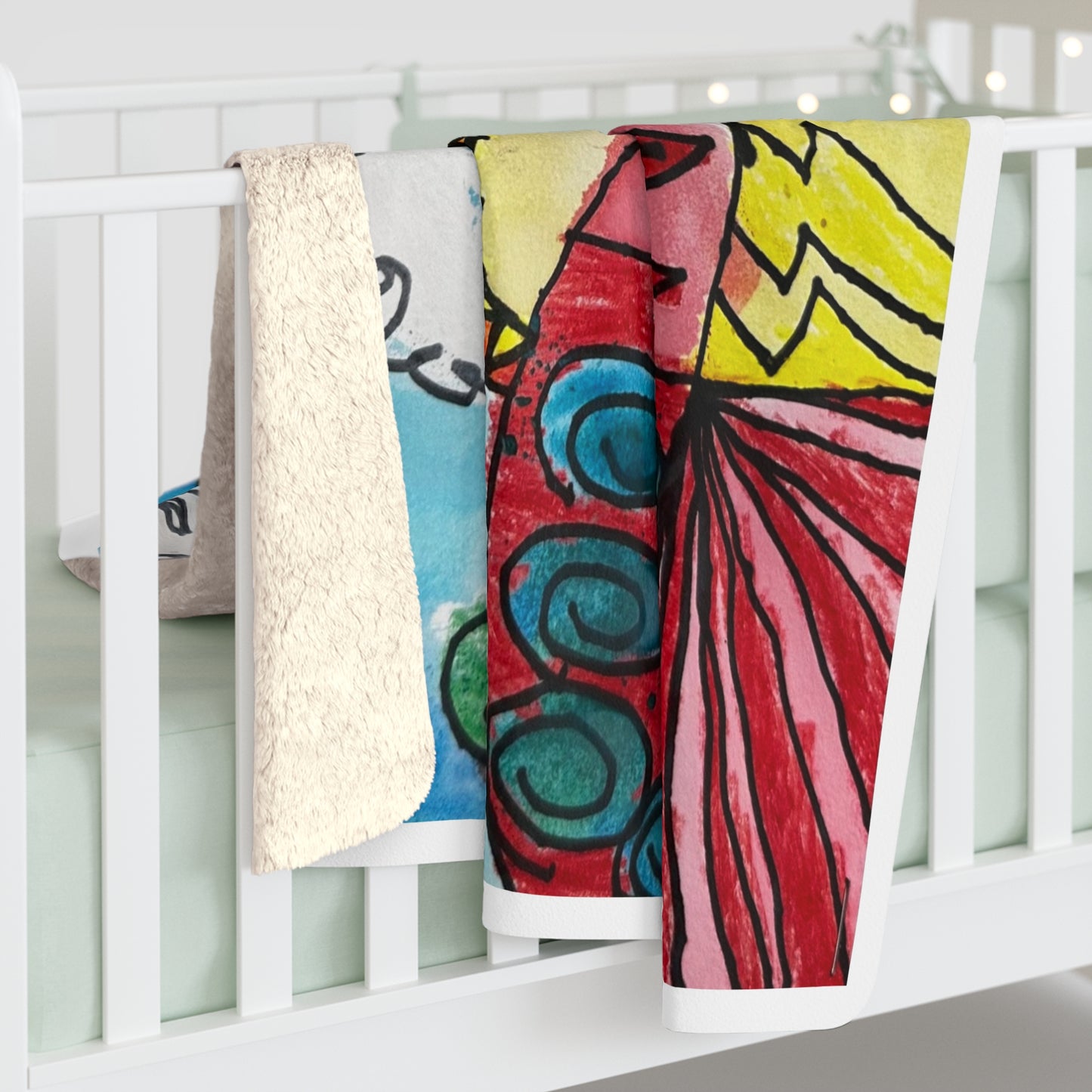 Colin's Blankets - Original Blanket. Colorful Sherpa Blanket for Cozy Living