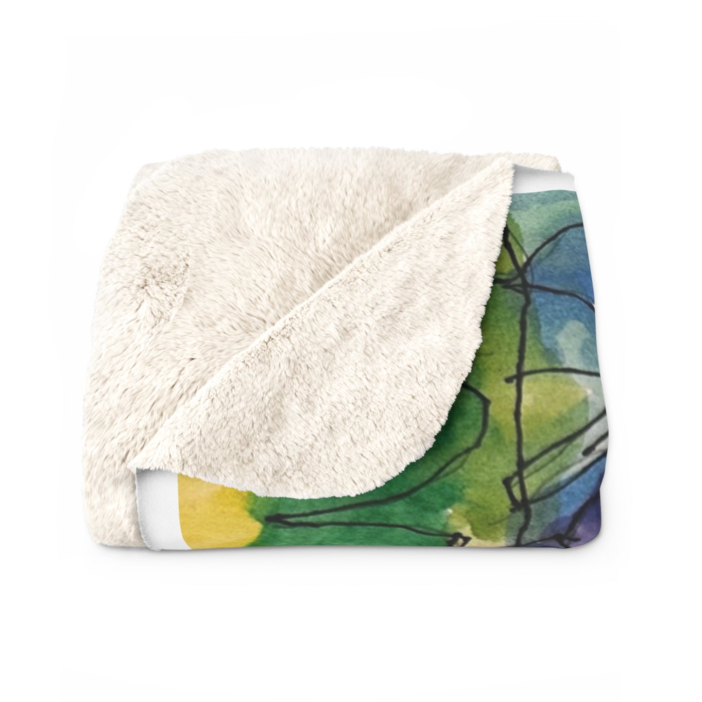 Colin's Puffer - Original Blanket. Colorful Sherpa Blanket for Cozy Living